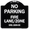 Signmission Princeton New Jersey No Parking Fire Lane Zone Heavy-Gauge Aluminum Sign, 18" x 18", BW-1818-23273 A-DES-BW-1818-23273 - alternate 1